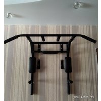 Турник с брусьями Titan Sport 4 в 1 Цельносварной Pro (черный, с резиновыми ручками)