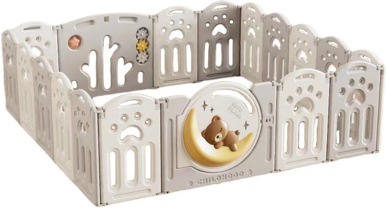 

Игровой манеж Yooking Bear 185x180 (белый/серый)