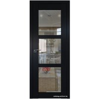 Межкомнатная дверь ProfilDoors 2.13U L 90x200 (черный матовый, стекло прозрачное)