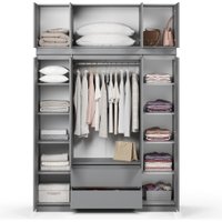 Шкаф распашной Soma ШК-4 160-235 (серый)