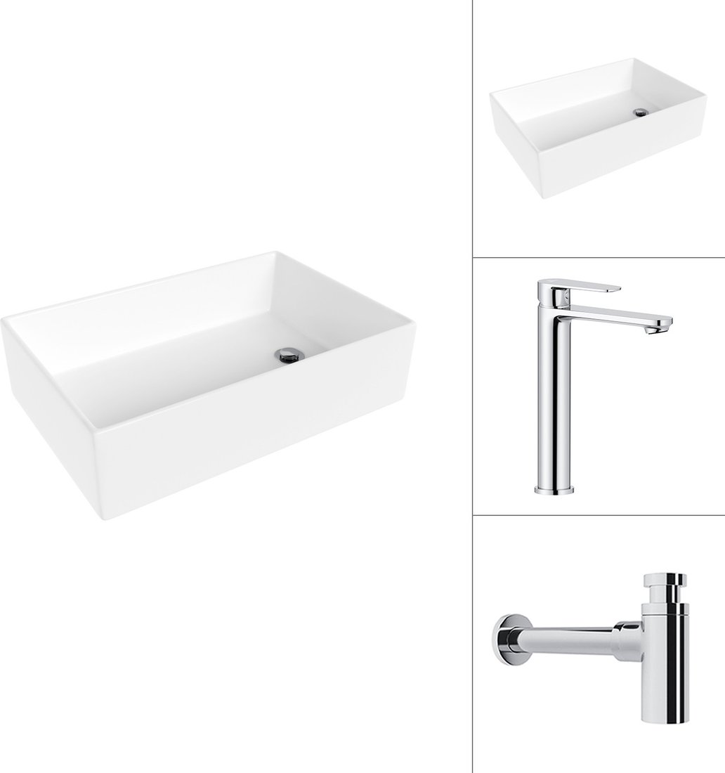 

Умывальник Lauter 21518-1 + Moon 21СK81691C с сифоном 21635CH (хром)