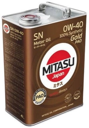 Моторное масло Mitasu Gold 0W-40 4л