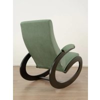 Кресло-качалка Glider Экси М (зеленый/венге)