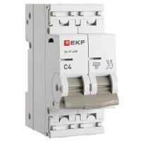 Выключатель автоматический EKF PROxima ВА 47-63 2P 4А (C) 4.5kA