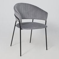 Стул с подлокотниками Алвест AV 433 (темно-серый бархат H-15/черный)