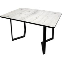 Кухонный стол ВВР Миллер (бискайская сосна/черный №5, пластик 120-160/80)