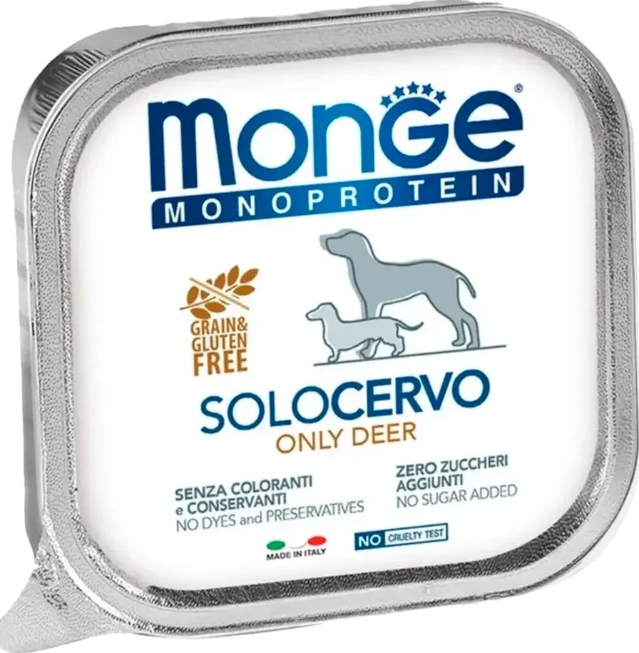 Консервированный корм для собак Monge Monoprotein Паштет из оленины 150 г