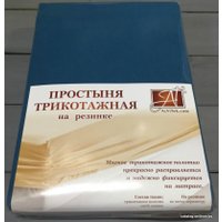 Постельное белье Альвитек Трикотажная на резинке 140x200x20 ПТР-МВ-140 (морская волна)