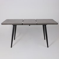 Кухонный стол Мамадома Borg radial-120 раздвижной 120-160х80 (дымчатая керамика/черный)