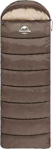 Спальный мешок Naturehike U250S NH20MSD07 (левая молния, коричневый)