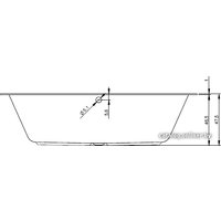 Ванна Riho Lugo 180x80 BT02 (с ножками)