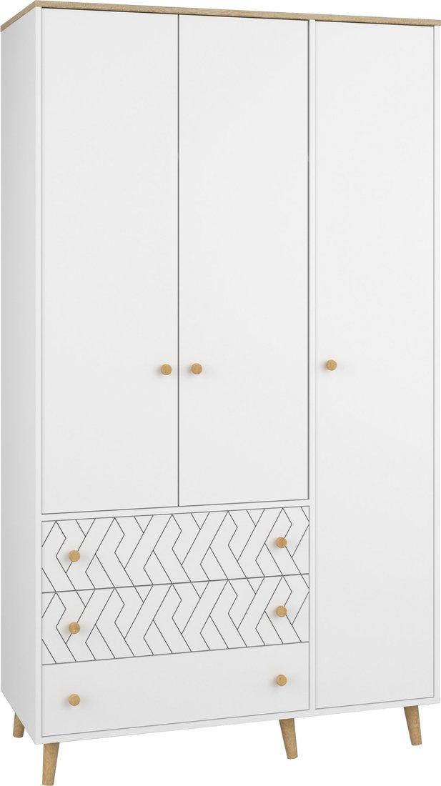 

Шкаф распашной Премиум Рико 1200 (белый/дуб сонома)