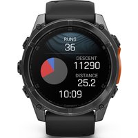 Умные часы Garmin Fenix 8 51мм (серый, черный силиконовый ремешок)