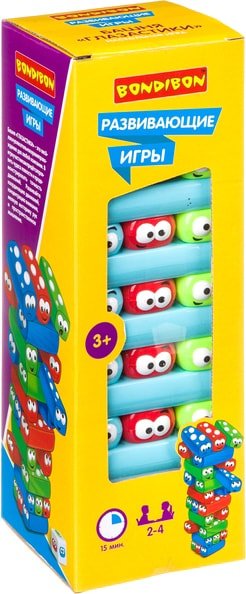 

Настольная игра Bondibon Башня Глазастики 30 блоков ВВ4153