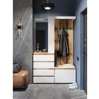 Стенка НК-Мебель Stern 72677828 (дуб вотан/белый)