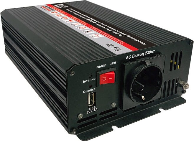 

Автомобильный инвертор AVS 12/220V IN-PS600W