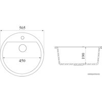 Кухонная мойка FostoGran FGD 51G (404-антрацит)