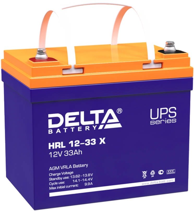 

Аккумулятор для ИБП Delta HRL 12-33 X (12В/33 А·ч)