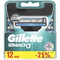 Сменные кассеты для бритья Gillette Mach3 (12 шт) 3014260323240