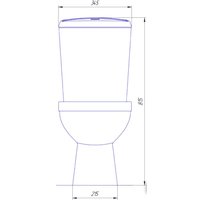 Унитаз напольный Rosa Комфорт (белый)