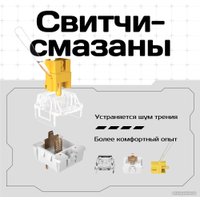 Клавиатура Cyberlynx ZA87 Beige Gray Yellow (TNT Yellow)