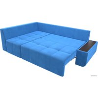 Угловой диван Mebelico Амадэус 109683 (левый, велюр, голубой)