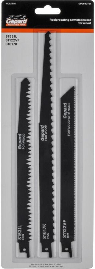 Набор пильных полотен Gepard GP0643-01