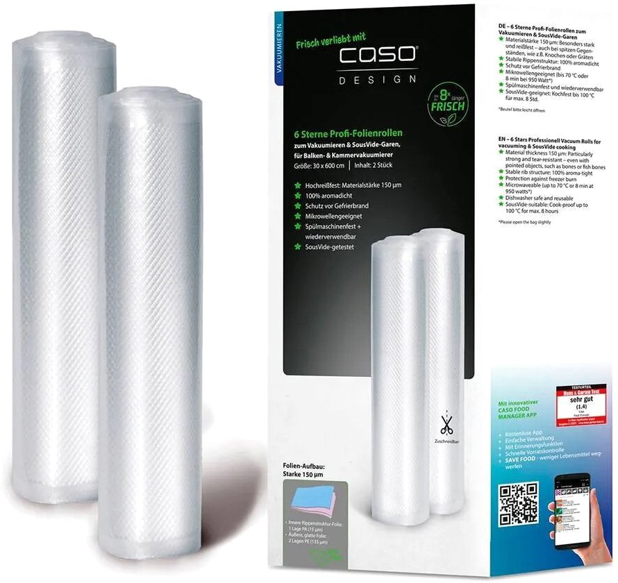 

Рулоны вакуумной пленки CASO 6 Sterne 30*600, 150мкм (2 шт)