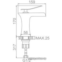 Смеситель Ledeme L1055W-23 (белый/хром)