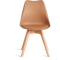 Стул TetChair Tulip дерево/пластик/экокожа mod. 73-1 (latte)