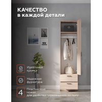 Шкаф-пенал Polini Kids Home Vector Ш-1 с ящиками / 0002910.179 (ясень шимо светлый)