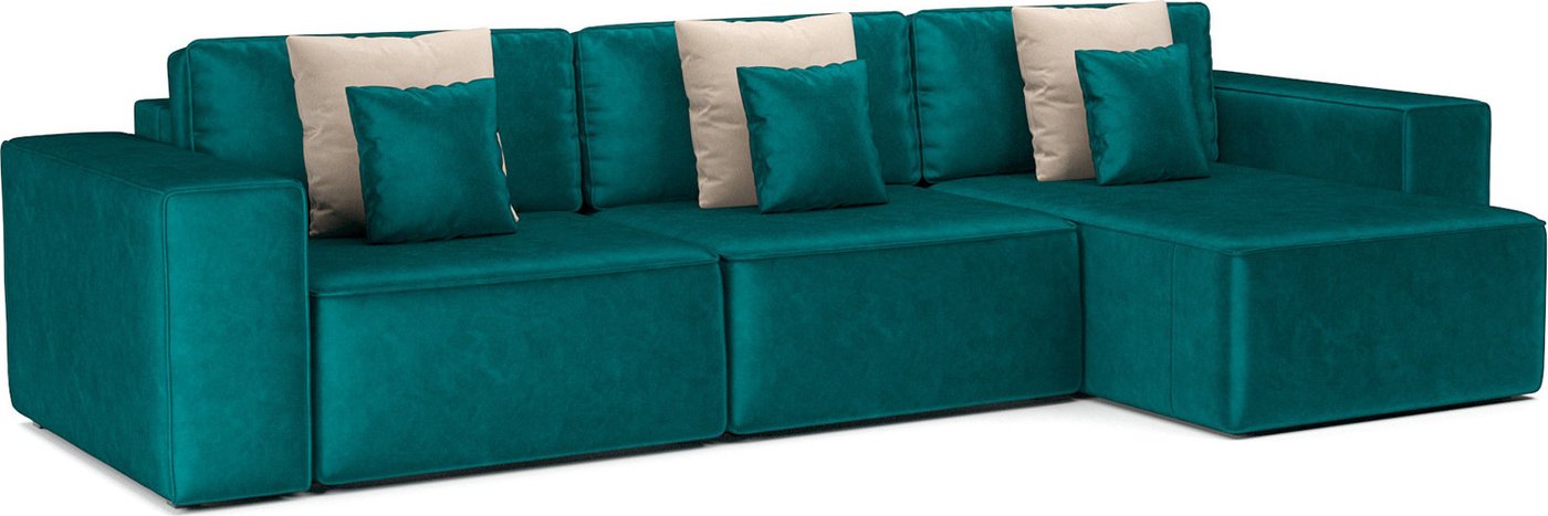 

Угловой диван Мебель-АРС Фессалия правый угол (бархат сине-зеленый Star Velvet 43 Black Green)