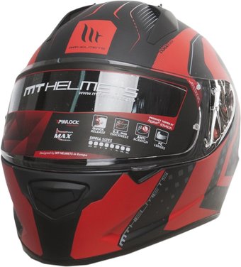 MT Helmets Stinger Warhead Matt (XS, черный/красный/серый)