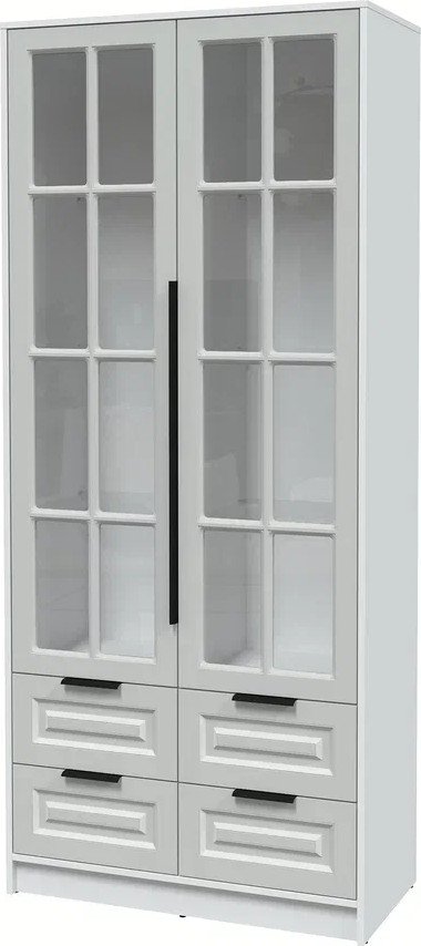 

Шкаф-витрина Интерлиния Концепт КТ-ШВ2 Деко (белый платинум/грей)