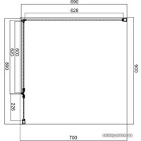 Душевой уголок Omnires Manhattan ADC90X-A+ADR70X