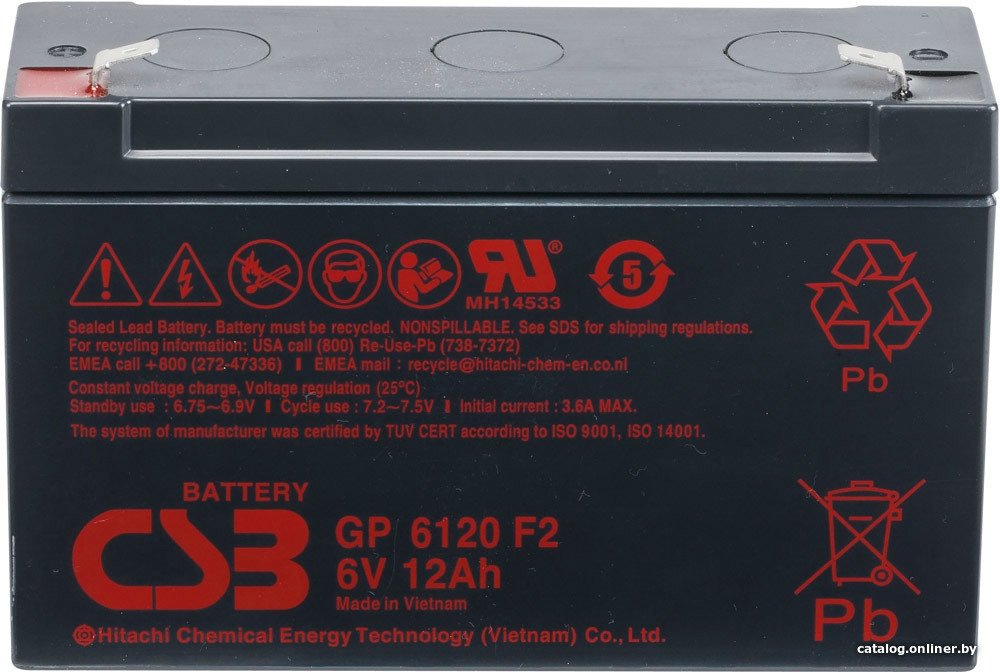 Аккумулятор для ИБП CSB Battery GP6120 (6В/12 А·ч)