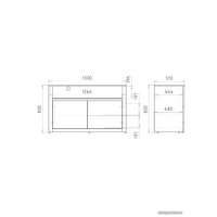 Тумба Рэйгрупп Bromo ТК-07 2D 130x80x51 ТВ-07 BR (дуб бордолайт)