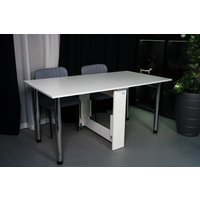 Стол-книга Stoloff Мечта 1600x850 (белый, опоры вкручиваемые, углы прямые с роликами и ручками)