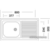 Кухонная мойка КромРус S 416 RUS (правый)