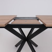 Кухонный стол AksHome Twist (дуб табачный/черный)