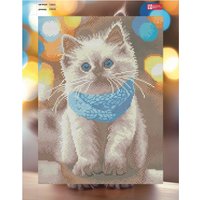 Алмазная мозаика  Феникс+ Кот в шарфе 70855