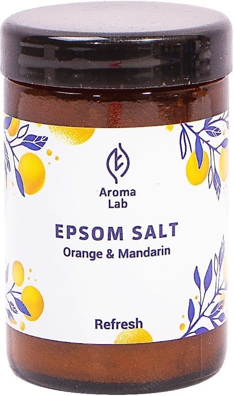 

Aroma Lab Соль Эпсома c апельсином и мандарином Epsom Salt REFRESH 100 г