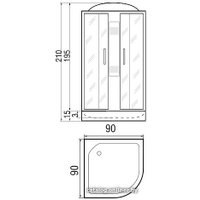 Душевая кабина River Nara Light 90/15 MT