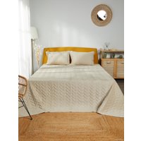 Набор текстиля для спальни Vip Camilla 240-260 (косичка, крем)