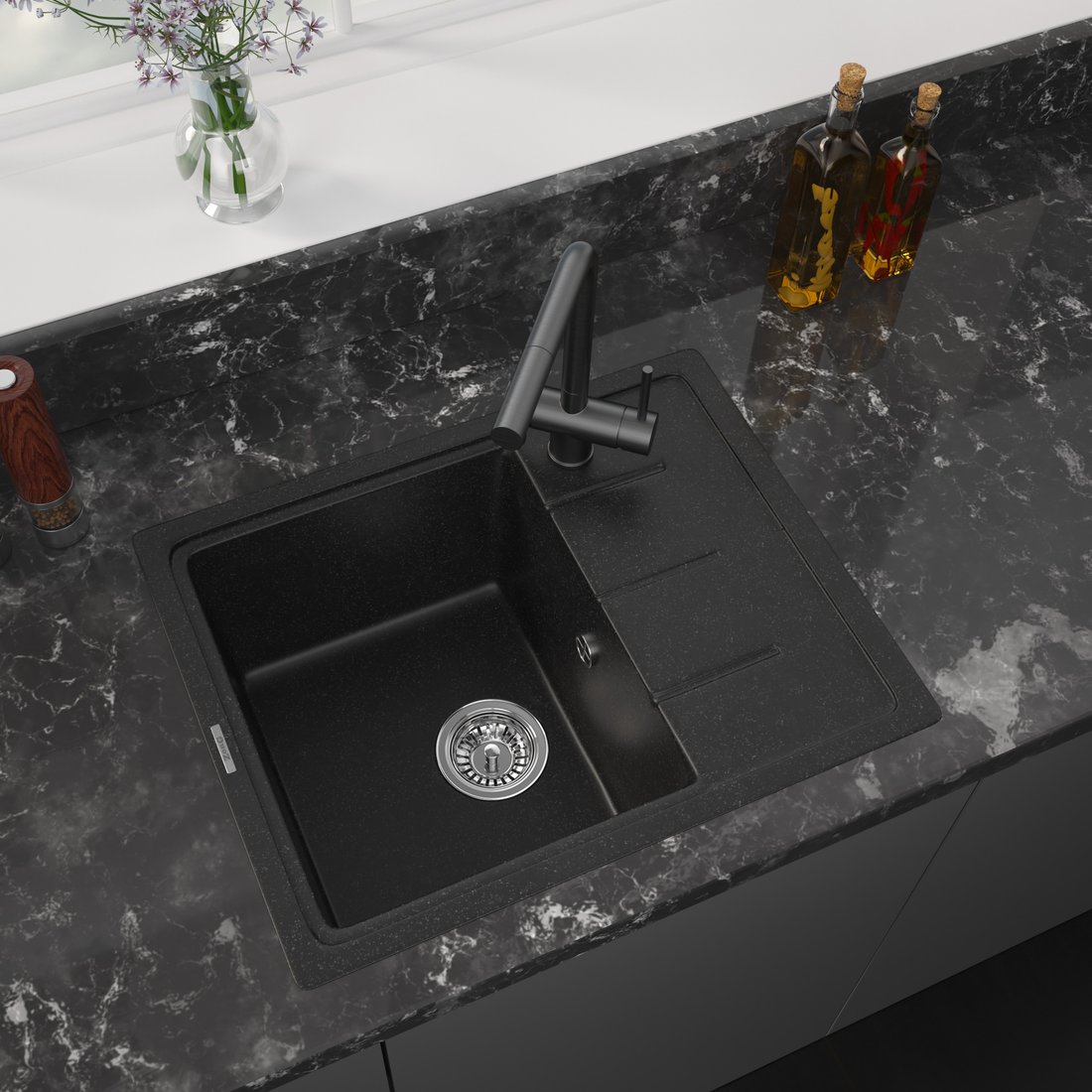 

Кухонная мойка ZorG Torino 62 (черный опал)