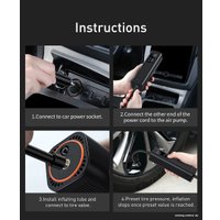 Автомобильный компрессор Baseus Super Mini Inflator Pump CRCQ000001