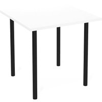 Кухонный стол Sheffilton SHT-TU66/TT 80/80 ЛДСП (черный/белый снег)