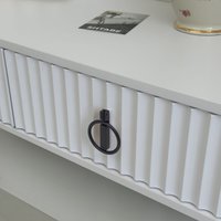 Туалетный столик без зеркала Shtabe Royal 5110 эко (белый/р.черная)