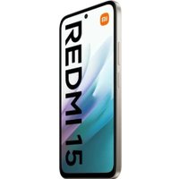 Телефон Xiaomi Redmi 15 4G 8GB/256GB международная версия (титановый) + наушники Xiaomi Redmi Buds 6 Active M2344E1 (белый) по акции