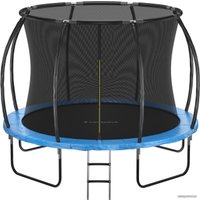 Батут GetActive Jump PRO 10FT с лестницей и внутренней сеткой (синий)